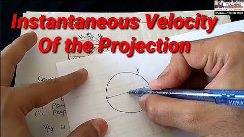 Instantaneous Velocity and Maximum Velocity of the Projection Lecture 8 XI Physics