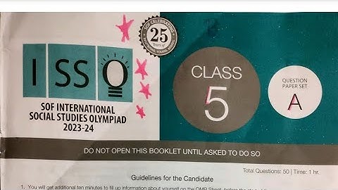 class 5/SOF-ISSO/2023-2024 Set A solved Paper #2024isso #2024issoseta #sofisso #2024solvedisso