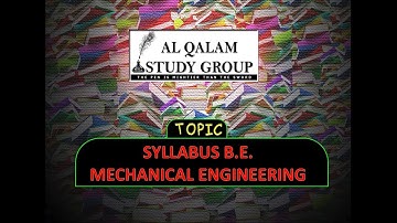 SYLLABUS BE MECHANICAL ENGINEERING