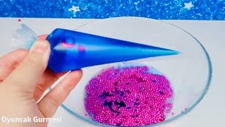 Krema Poşetleri ile Taş Gibi Slime - Making Failed Slime With Piping Bag