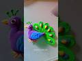 peacock 🦚 making with super clay 🥰 satisfying clay art 🎨 easyclayart #ytshorts #shorts