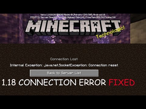 How to FIX Connection Reset Error in Minecraft 1.18 | 1.18 Minecraft Connection Error Fixed