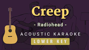 Creep - Radiohead [Acoustic Karaoke | Lower Key]