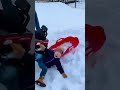 Larry's Unexpected Snow Slide #funny #fail