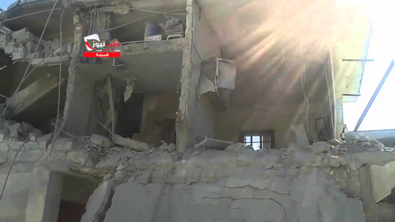 حلب حي كرم حومد آثار الدمار الذي خلفه القصف بالبراميل المتفجرة على الحي 6 8 2014