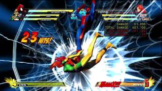 Marvel vs Capcom 3 (PS3) -- My Anti-Phoenix/Dark Phoenix Practice with Spider-Man