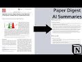 Quickly create research articles digest using ai for free  use paper digest to create summaries