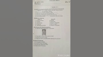 2 nd term exam - sample paper-  sub - history civics- std 6th