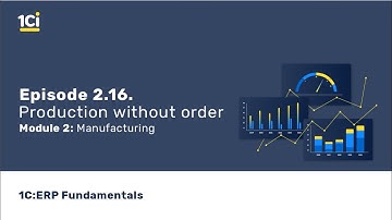 1C:ERP Fundamentals Сourse - Manufacturing. Production without order. Episode 2.16