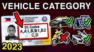 PAGBABAGO SA LISENSYA NGAYONG TAON 2023 DL CODES AND VEHICLE CATEGORY #LTO