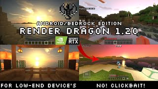 Minecraft PE 1.20+ Best Ultra Realistic RENDER DRAGON Shader Mcpe 1.20 | RTX Shader For Mcpe 1.20