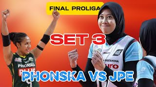 SET 3 JPE VS PETROKIMIA. FINAL PROLIGA #proliga #megawatihangestri 