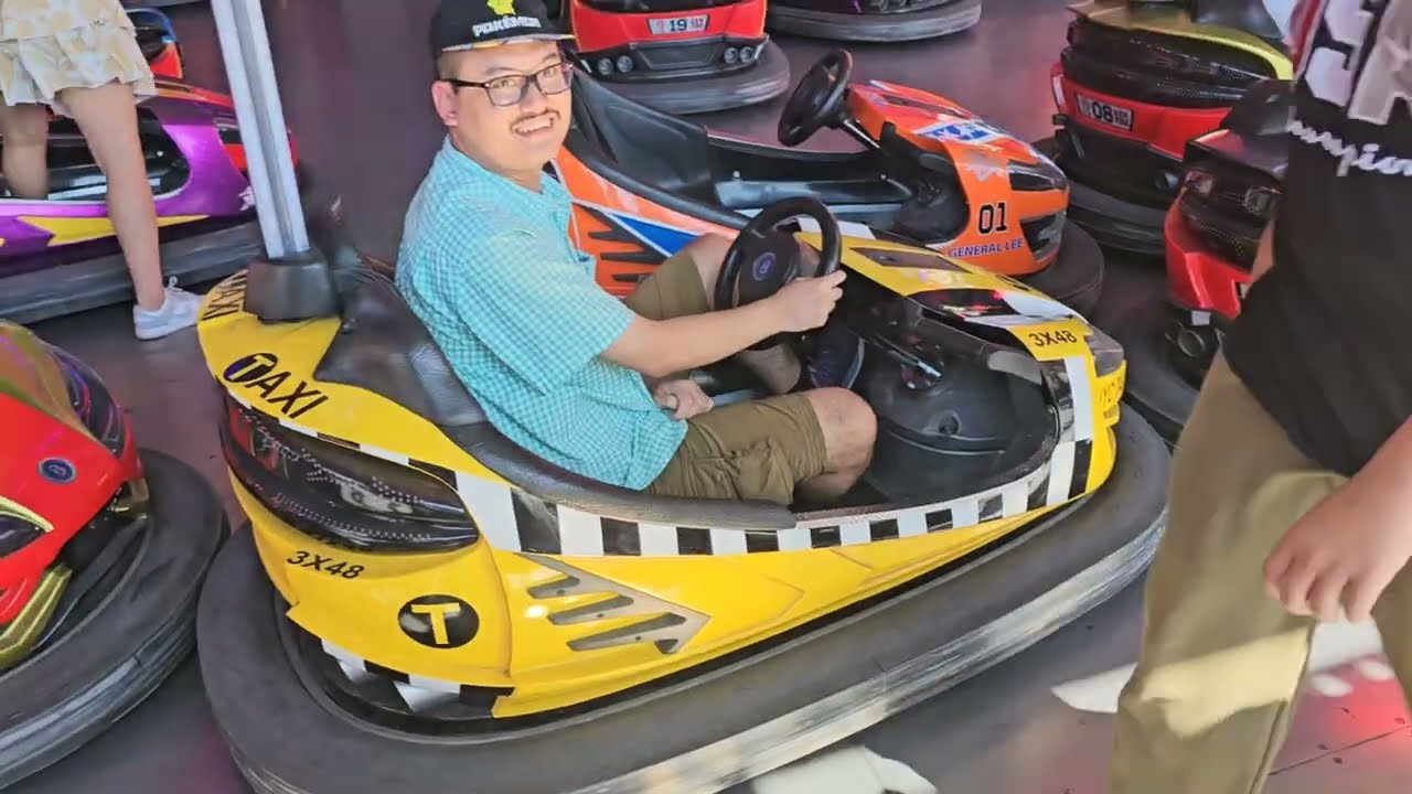 We drove on the Bumper Cars around for the Easter Show at Olympic Park