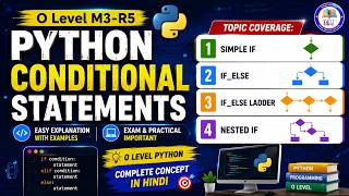 Python Conditional Statements in Hindi | O Level M3-R5