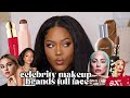 FULL FACE of CELEBRITY MAKEUP | Fenty Beauty, Rare Beauty, Haus Labs ...