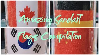 Tiktok Sand Art Compilation National Flags