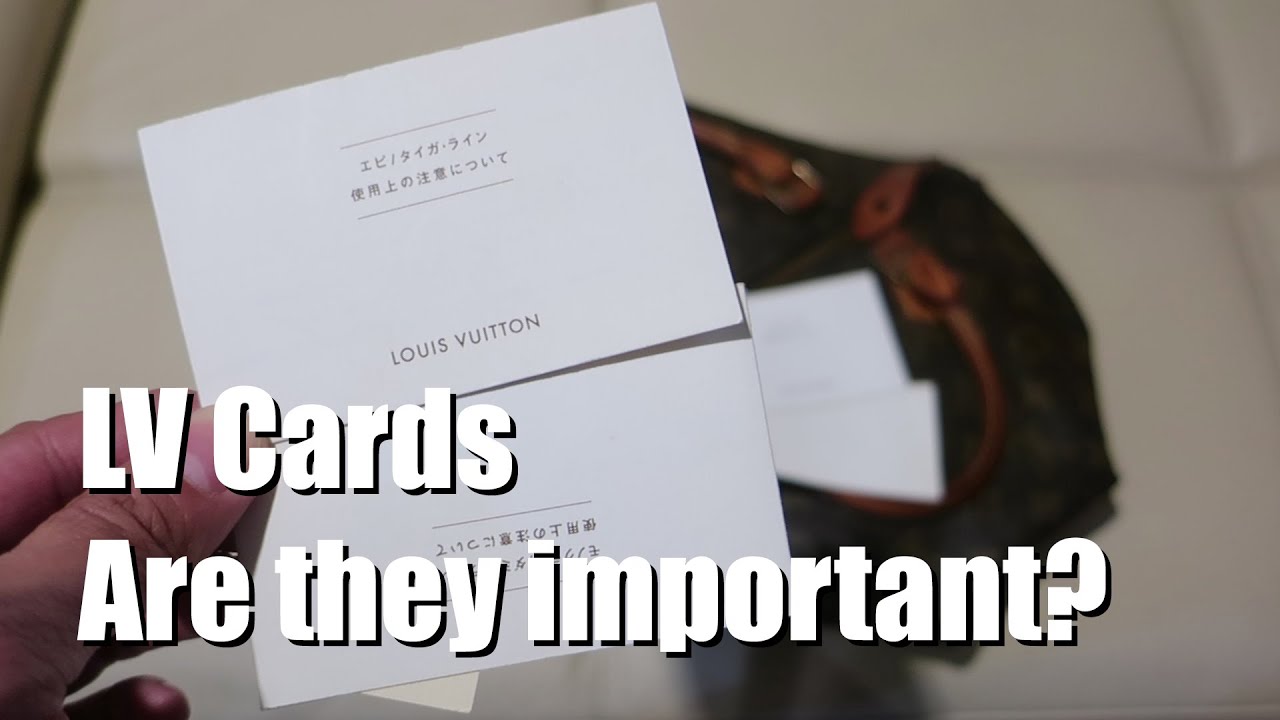 LV Guarantee Cards - Are they important? 