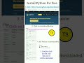 Free Free Download and Install Python