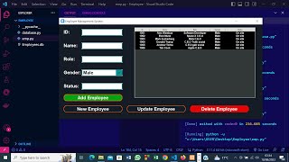 Employee management system with Python & Custom Tkinter GUI