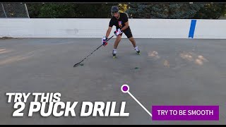 2 puck stickhandling drill - working on your hockey hands
