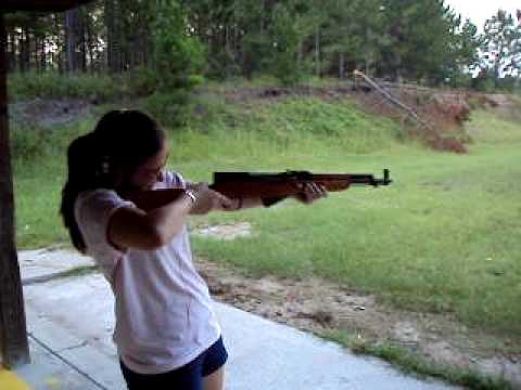 girl shooting an sks youtube shot chart