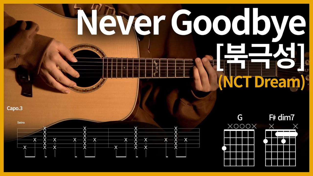 173. 북극성(Never Goodbye) - 엔시티 드림(NCT Dream)【★★★☆☆】기타 | Guitar tutorial |ギター 弾いてみた 【TAB譜】
