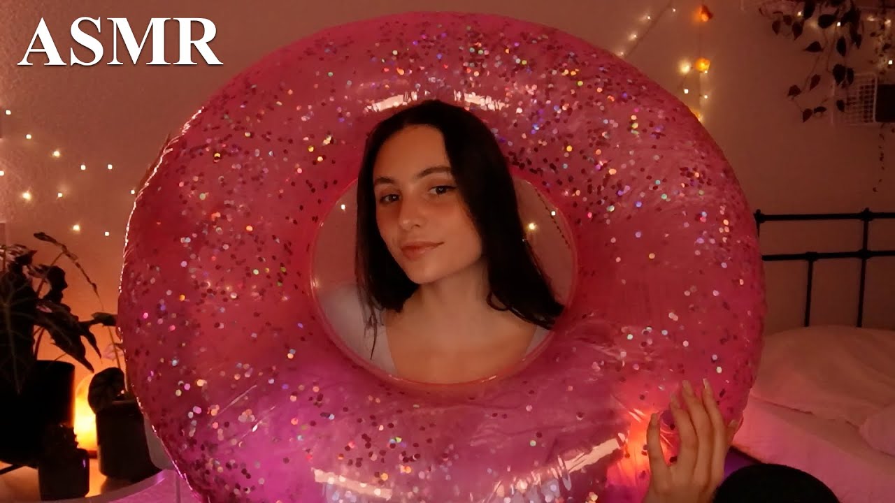 ASMR mit meinen Schwimmreifen 🏝🍩 + viel Whispering (Aufpuste Fail, Tapping, Crinkly Sounds …)