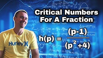 Find the critical numbers of the function h(p) = (p-1)/(p^2+4) [critical numbers for a fraction]