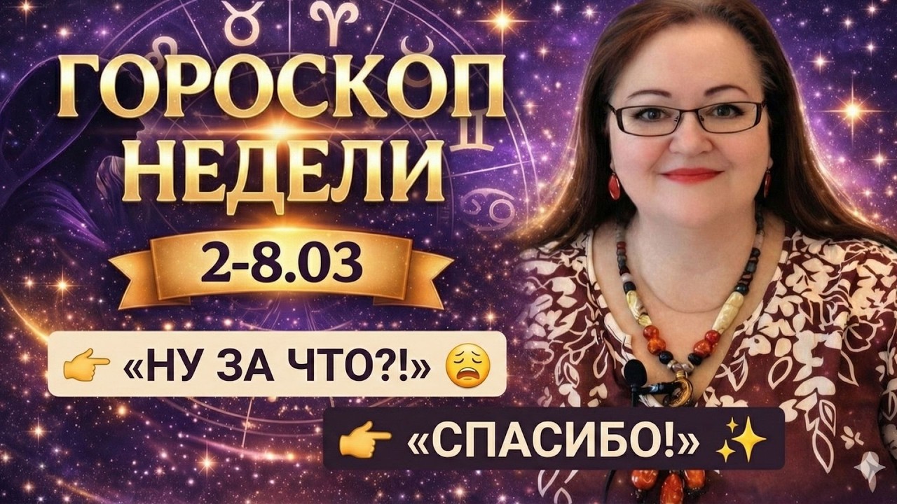 👉 Неделя начнётся не по плану… зато закончится красиво ✨ 2–8 марта 2026