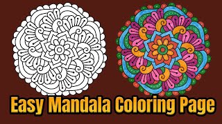 Mandala Coloring Page Colored With Relaxing Music Colored By Osman Mandalas World | Video 46