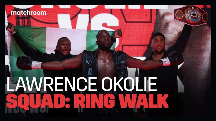 Anthony Joshua & Israel Adesanya walk Lawrence Okolie to ring for Cieslak fight