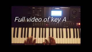 piano tutorial on key A major scale, (Hand position and hand fingering Rh/Lh)