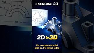 Struggling with 2D to 3D? 😳 CATIA V5 Exercise 23 Solution! #learncad #catiav5 #enginuitylab #shorts