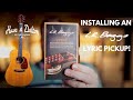 How to install an acoustic guitar pickup. Putting an @LR Baggs Lyric in my Huss & Dalton TDM.