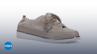 Ron White Nalla Leather Sneaker with Satin Shoe Bag | HSN