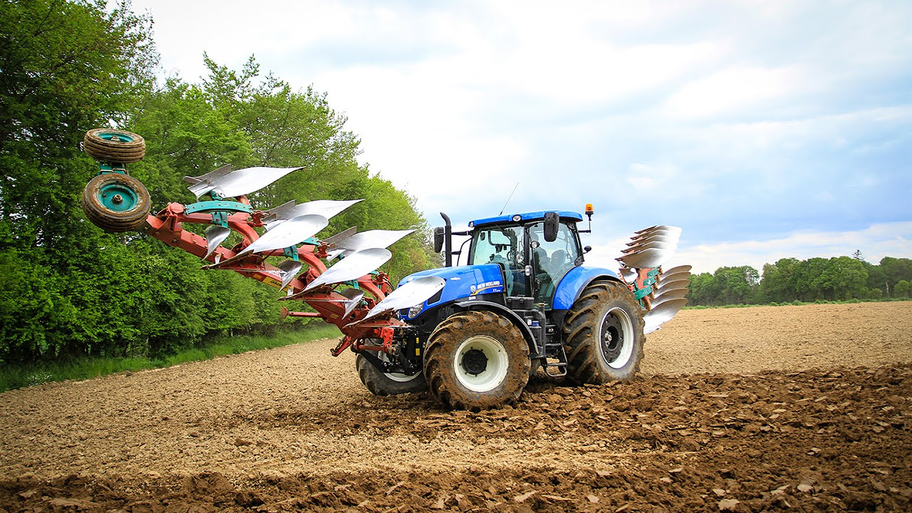 NEW HOLLAND T7 270 I 8 plowhshare I PLOWING