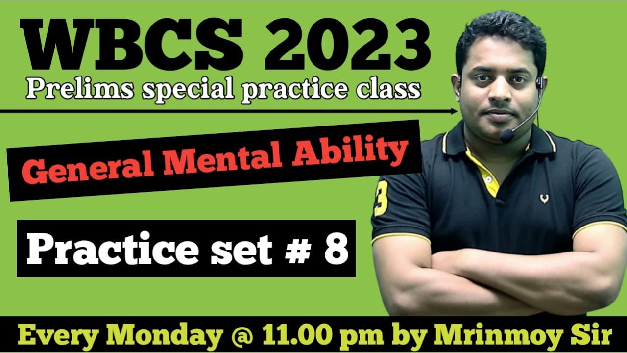 Practice set-8 | GENERAL MENTAL ABILITY | WBCS 2023 Practice class | Mrinmoy Sir | NOTE BOOK