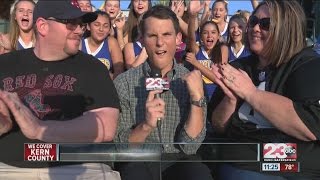 Derek Carr Trivia: Husband & Wife compete at Blaze baseball BCHS jersey give-away night