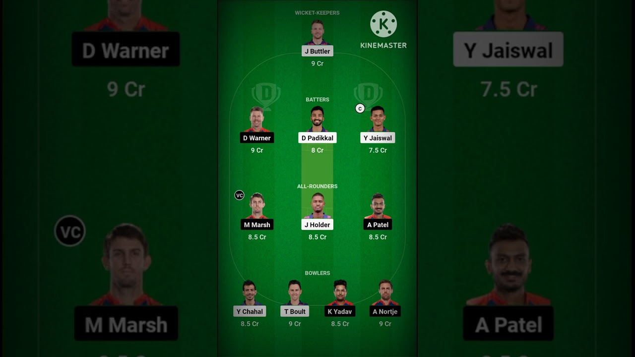DD VS RR DREAM11 TEAM/TODAY DREAM 11 TEAM 