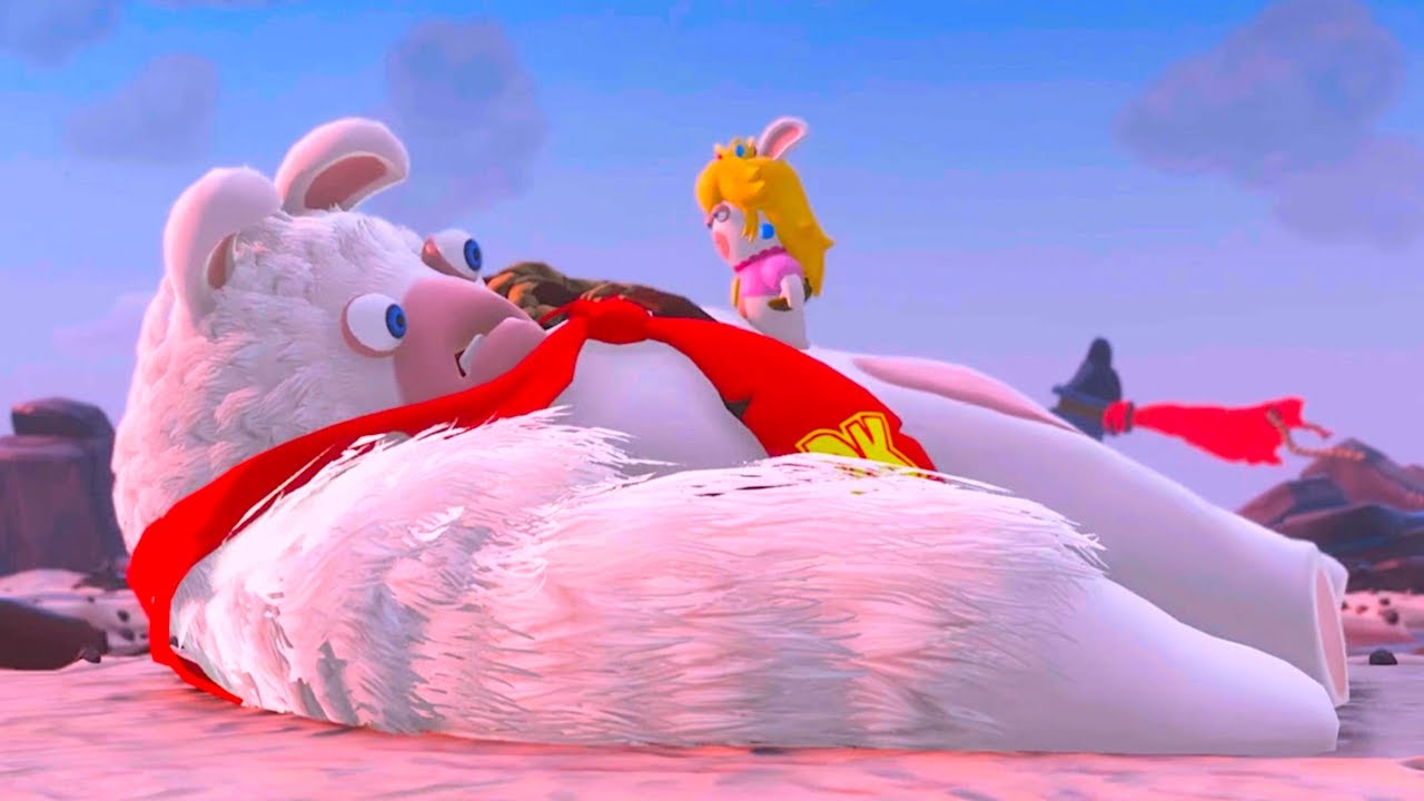 Rabbid Kong Fell In Love with Rabbid Peach - Mario Rabbids Kingdom Battle