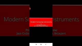Module 5. EDM Instruments and Total Station (Part C)