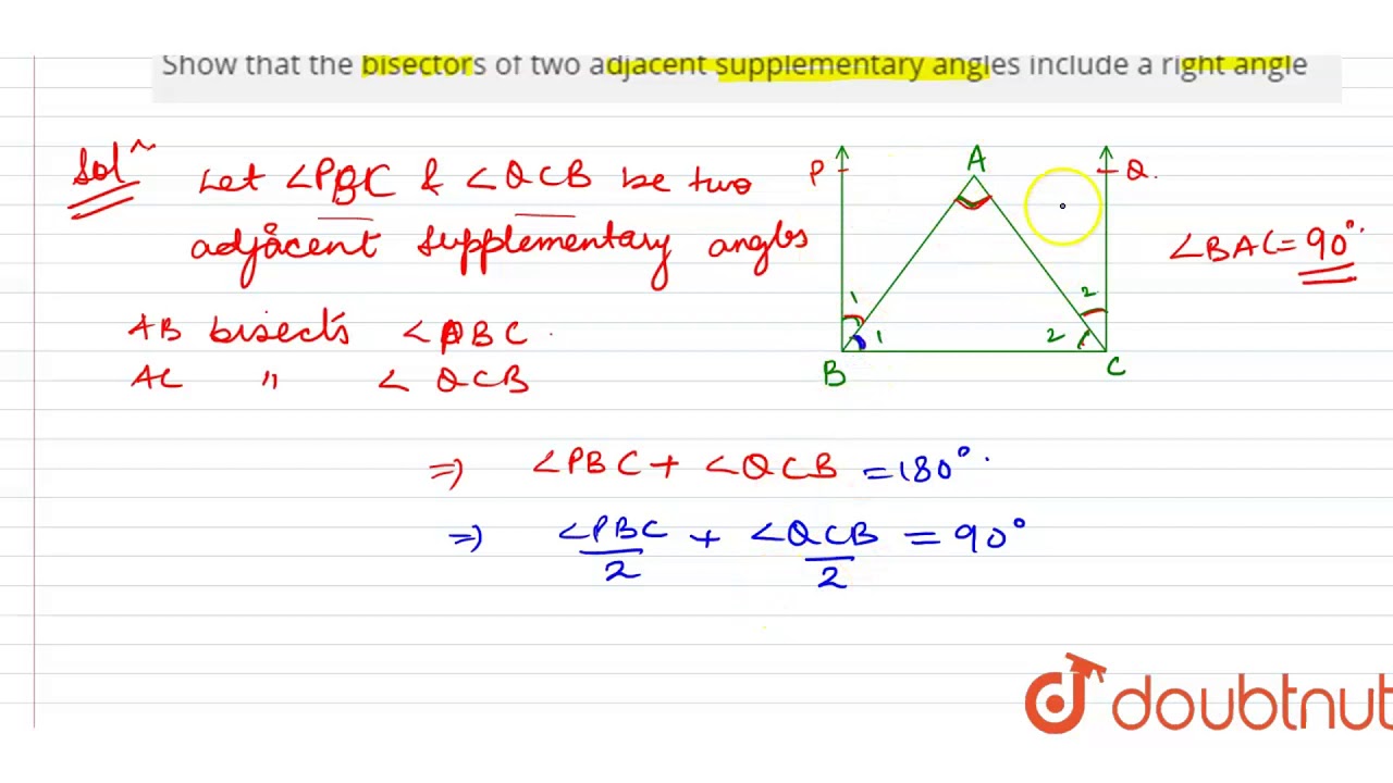 adjacent supplementary angles