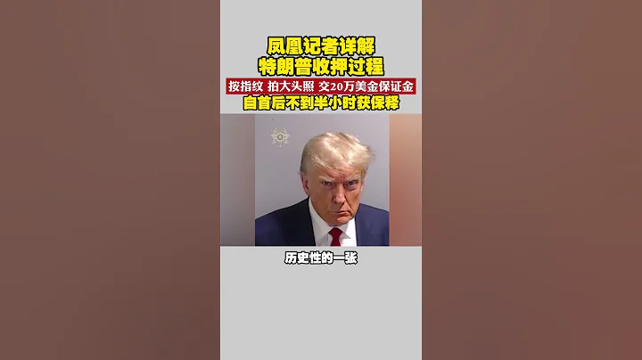 凤凰记者详解特朗普收押过程：按指纹、拍大头照、交20万美金保证金，自首后不到半小时获保释 #特朗普 #trump 美国 - 天天要闻