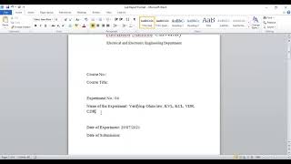 Lab Report Writing Instructions EEE 1102/EEE 1104