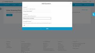 How to Add Health Screening Questions With Lobbytrack Visitor Management System