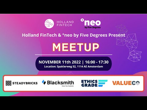 Holland Fintech Live Stream- Five Degrees Meetup Holland Fintech Live Stream- Five Degrees Meetup