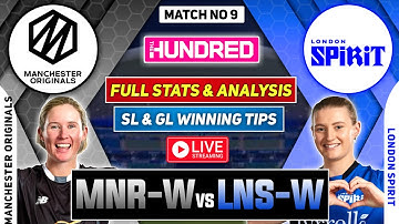 🔴 The Hundred Live | MNR W vs LNS W Dream11 Prediction | MNR-W vs LNS-W Dream 11 Team of Today Match