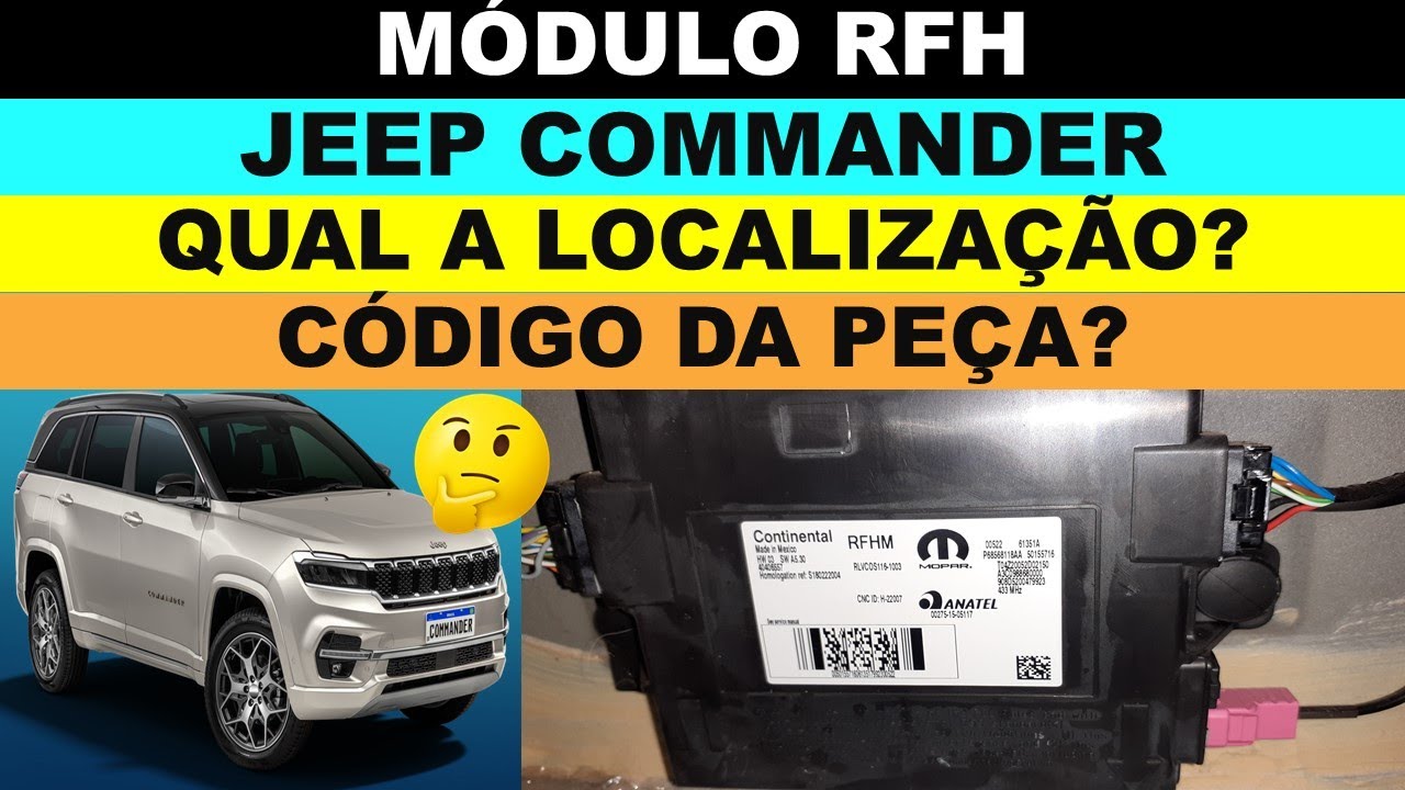 Módulo RFH Jeep Commander localização e código da peça módulo de rádio ...