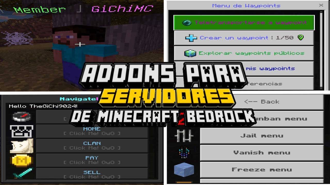 Top 5 Addons Utiles Para Servidores De Minecraft Bedrock 1.20.72 - YouTube