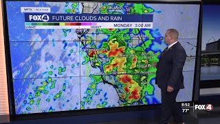 FORECAST: Rain chances increasing tonight, with a soggy Monday on the way